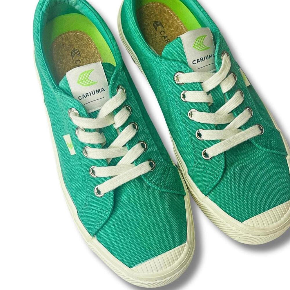 Cariuma OCA Low Green Canvas Sneakers in Brazil Green Unisex Women’s 8 Men’s 6.5